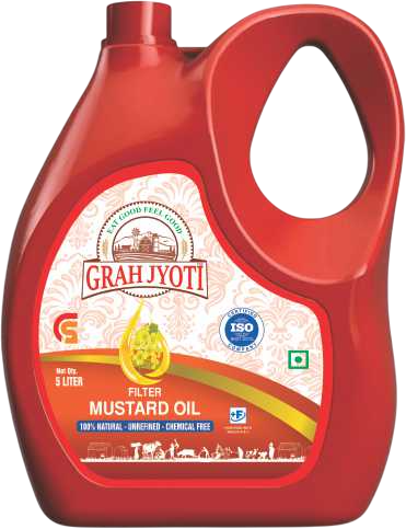 GRAH JYOTI KACCHI GHANI MUSTARD OIL JERRY CAN 5 LITRE PACK